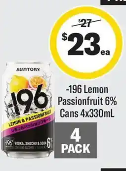 Coles -196 lemon passionfruit 6% cans offer