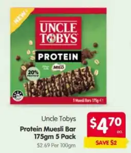 Spar Uncle Tobys Protein Muesli Bar offer