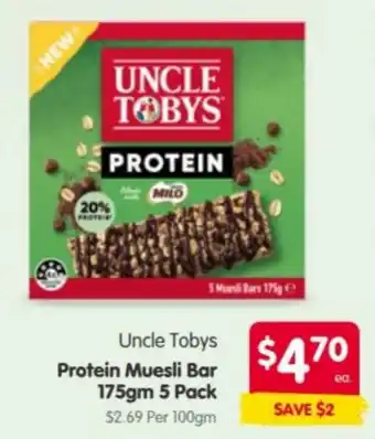Spar Uncle Tobys Protein Muesli Bar offer