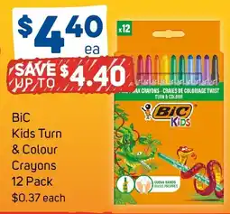 Foodland BIC Kids Turn & Colour Crayons offer