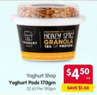 Spar Yoghurt Shop Yoghurt Pods offer