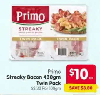 Spar Primo Streaky Bacon offer