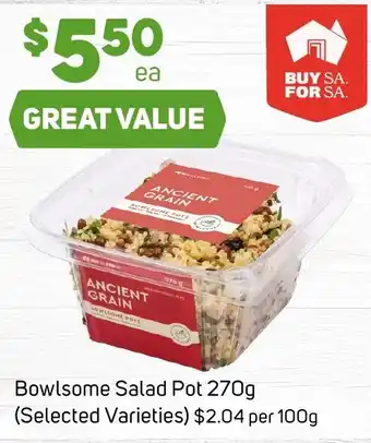 Foodland Bowlsome Salad Pot Ancient Grain offer