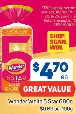 Foodland Wonder White 5 Star offer
