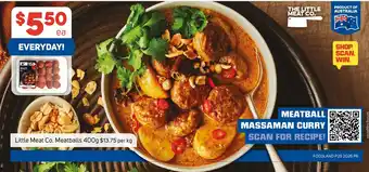Foodland Little Meat Co. Meatballs offer