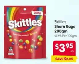 Spar Skittles Share Bags offer