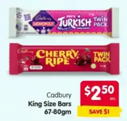 Spar Cadbury King Size Bars offer