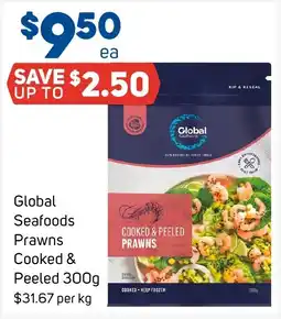 Foodland Global Seafoods Cooked & Peeled Prawns offer