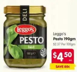 Spar Leggo's Pesto basil offer