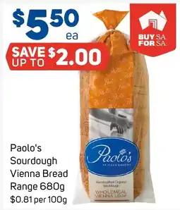 Foodland Paolo's Sourdough Vienna Bread offer