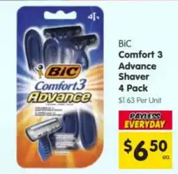 Spar Bic Comfort 3 Advance Shaver offer