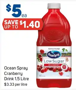 Foodland Ocean Spray Low Sugar Cranberry offer