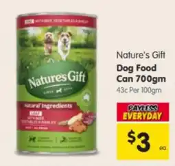 Spar Nature's Gift Dog Food offer