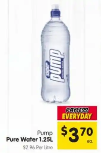 Spar Pump Pure Water offer