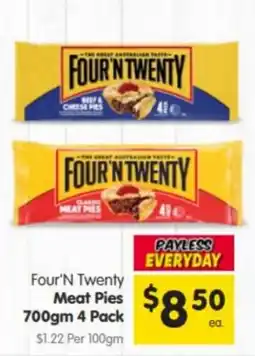 Spar Four'N Twenty Meat Pies offer