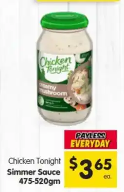 Spar Chicken Tonight Simmer Sauce offer
