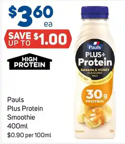 Foodland Pauls Plus Protein Smoothie offer