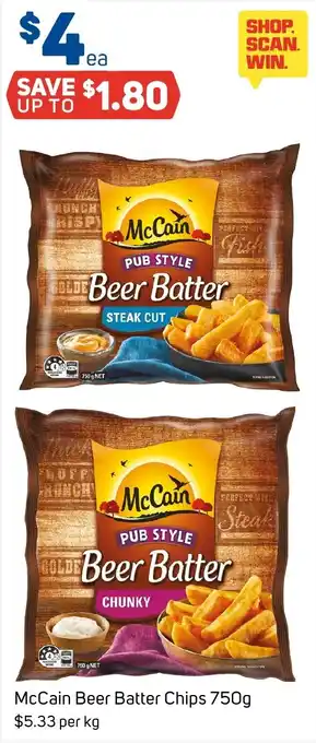 Foodland McCain Beer Batter Chips offer