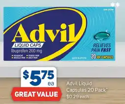 Foodland Advil Liquid Capsules offer