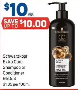 Foodland Schwarzkopf Extra Care Shampoo or Conditioner offer