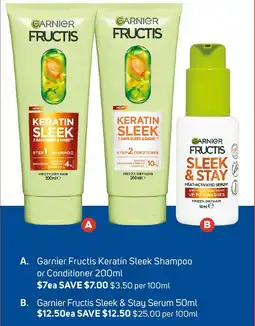 Foodland Garnier Fructis Keratin Sleek Shampoo or Conditioner offer