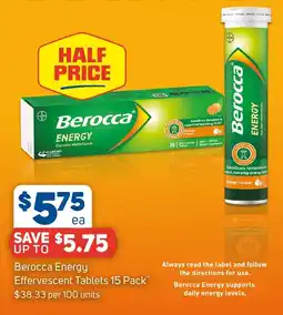 Foodland Berocca Energy Effervescent Tablets offer