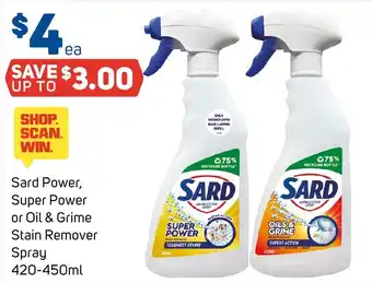 Foodland Sard Power, Super Power or Oil & Grime Stain Remover Spray offer