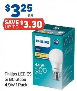 Foodland Philips LED ES or BC Globe offer