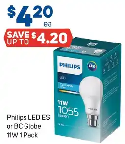 Foodland Philips LED ES or BC Globe offer