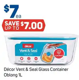 Foodland Décor Vent & Seal Glass Container Oblong offer