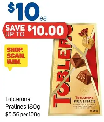 Foodland Toblerone Pralines offer