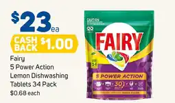 Foodland Fairy 5 Power Action Lemon Dishwashing Tablets offer