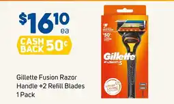 Foodland Gillette Fusion Razor Handle +2 Refill Blades offer