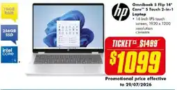 The Good Guys hp Omnibook 5 Flip 14" Core™ 5 Touch 2-in-1 Laptop offer