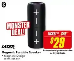 The Good Guys Laser Magnetic Portable Speaker offer