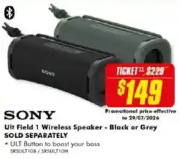 The Good Guys Sony Ult Field 1 Wireless Speaker offer