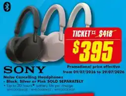 The Good Guys Sony Noise Cancelling Headphones offer
