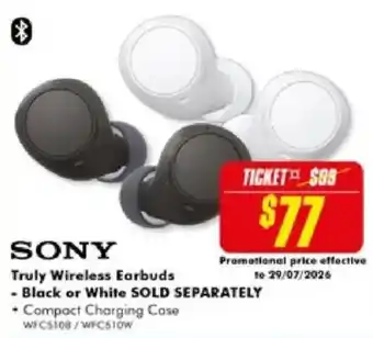 The Good Guys Sony Truly Wireless Earbuds offer
