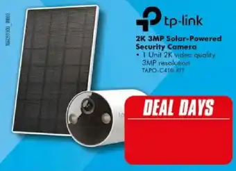 The Good Guys tp-link 2K 3MP Solar-Powered Security Camera offer