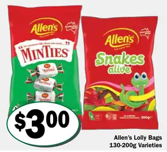 Allen's Lolly Bags Varieties