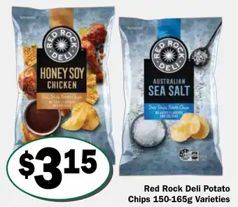 Friendly Grocer Red Rock Deli Potato Chips Varieties offer