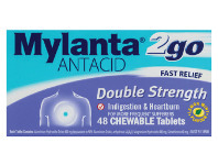 Mylanta 2Go Antacid Double Strength 48 Chewable Tablets