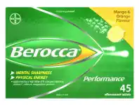 Berocca Performance 45 Effervescent Tablets Mango & Orange