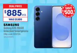 Officeworks Samsung Galaxy S25 256GB Unlocked Smartphone offer
