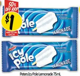 Not Quite Right Peters Icy Pole Lemonade offer