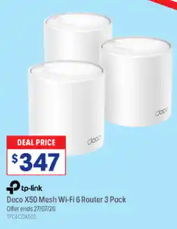 Officeworks tp-link Deco X50 Mesh Wi-Fi 6 Router offer