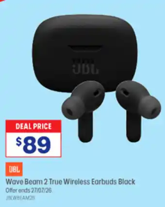 JBL Wave Beam 2 True Wireless Earbuds Black