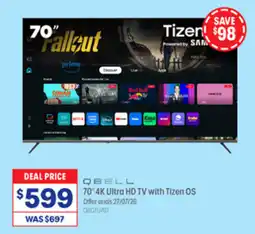 Officeworks Qbell 70" 4K Ultra HD TV with Tizen OS offer