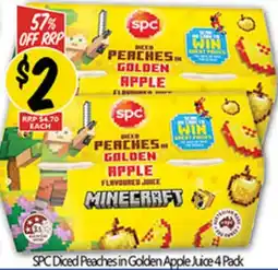 Not Quite Right SPC Diced Peaches in Golden Apple Juice offer