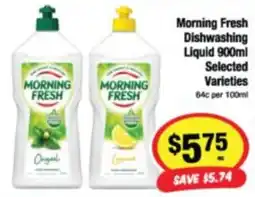 CORNETTS Morning Fresh Dishwashing Liquid offer
